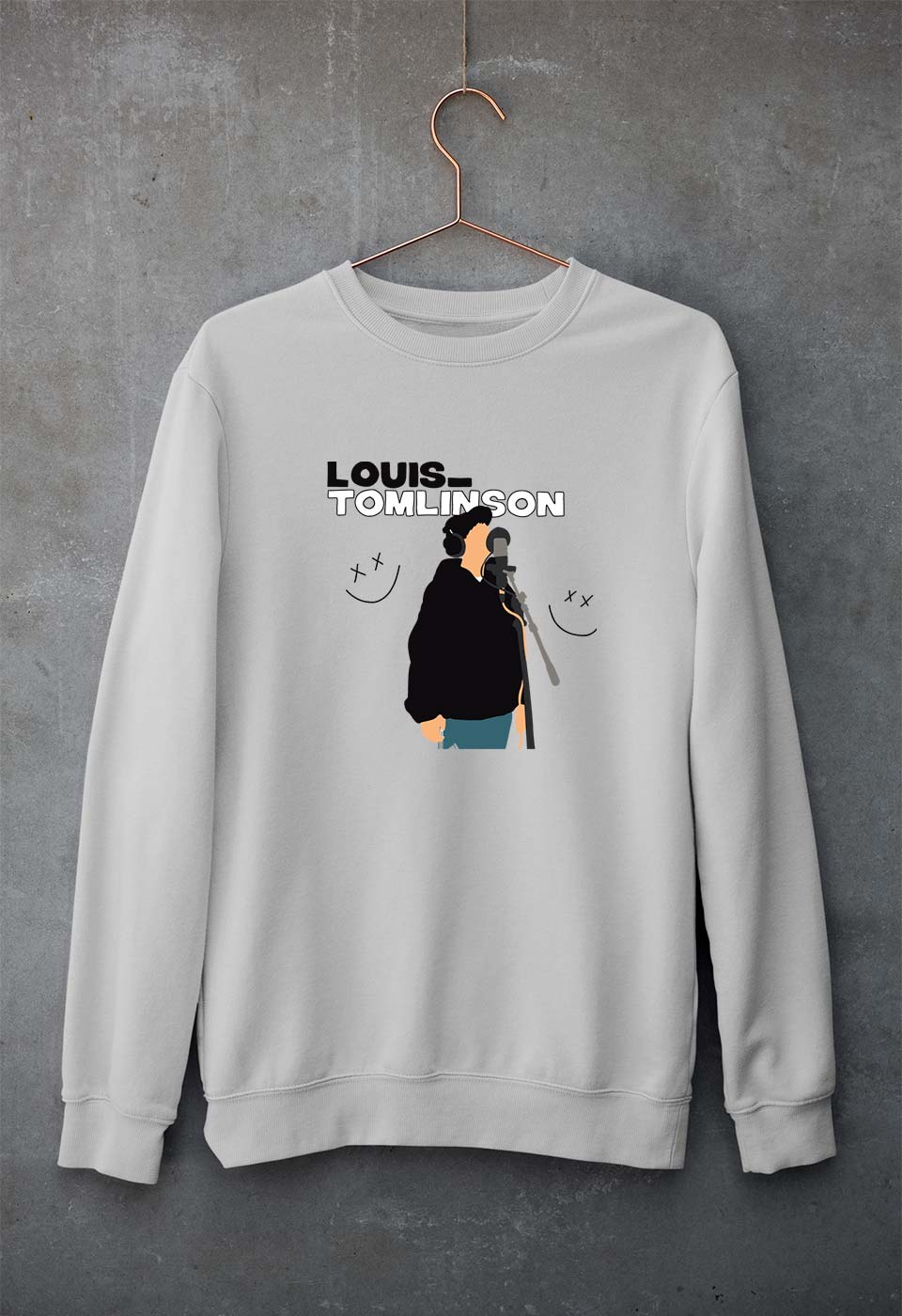 Louis Tomlinson Unisex Sweatshirt for Men/Women-S(40 Inches)-Grey Melange-Ektarfa.online