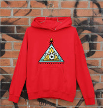 Load image into Gallery viewer, Psychedelic Triangle eye Unisex Hoodie for Men/Women-S(40 Inches)-Red-Ektarfa.online
