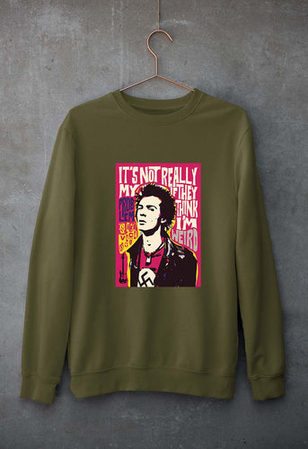 Sid Vicious Unisex Sweatshirt for Men/Women-Olive Green-Ektarfa.online