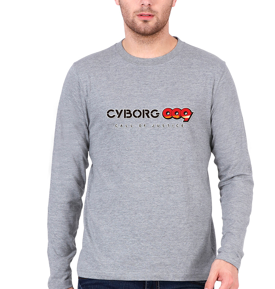 CYBORG009 CALL OF JUSTICE Full Sleeves T-Shirt for Men-Grey Melange-Ektarfa.online
