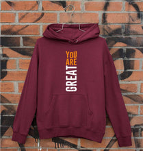 Load image into Gallery viewer, You Are Great Unisex Hoodie for Men/Women-S(40 Inches)-Maroon-Ektarfa.online
