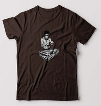 Load image into Gallery viewer, DJ Bruce Lee T-Shirt for Men-S(38 Inches)-Coffee Brown-Ektarfa.online
