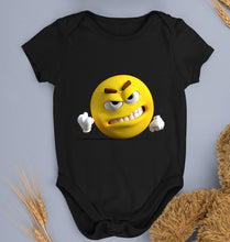 Load image into Gallery viewer, Angry Emoji Kids Romper For Baby Boy/Girl-0-5 Months(18 Inches)-Black-Ektarfa.online
