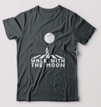 Load image into Gallery viewer, Moon Space T-Shirt for Men-S(38 Inches)-Steel grey-Ektarfa.online
