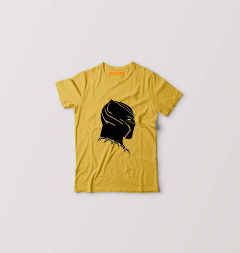 Black Panther Superhero Kids T-Shirt for Boy/Girl-Golden Yellow-Ektarfa.online