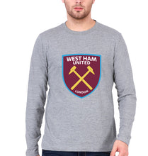 Load image into Gallery viewer, West-Ham Full Sleeves T-Shirt for Men-Grey Melange-Ektarfa.online
