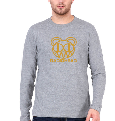 Radiohead Full Sleeves T-Shirt for Men-Grey Melange-Ektarfa.online