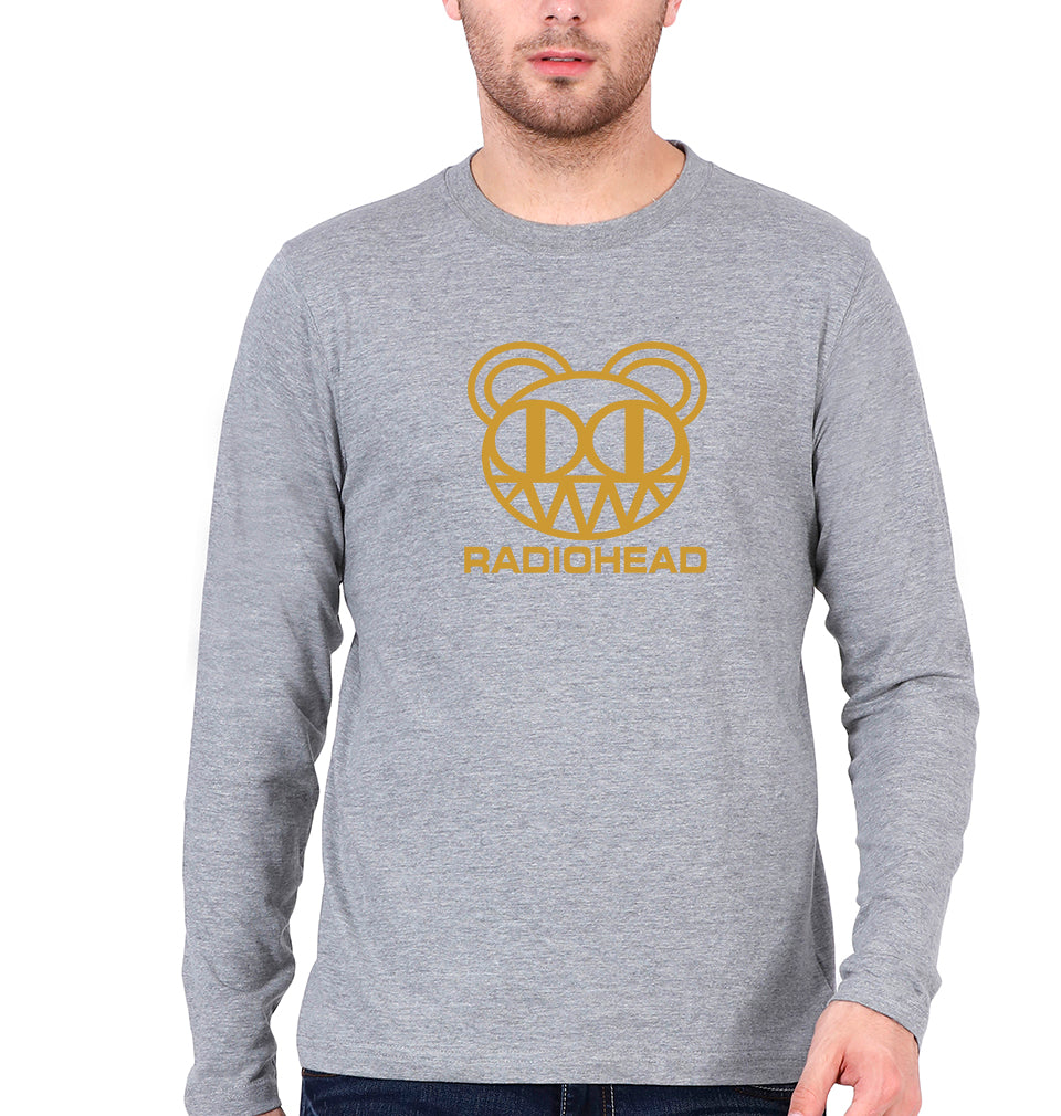 Radiohead Full Sleeves T-Shirt for Men-Grey Melange-Ektarfa.online