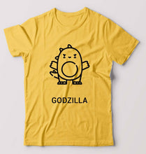 Load image into Gallery viewer, Godzilla T-Shirt for Men-S(38 Inches)-Golden Yellow-Ektarfa.online
