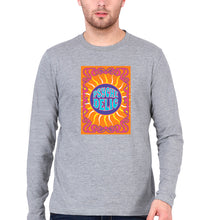 Load image into Gallery viewer, Psychedelic Full Sleeves T-Shirt for Men-Grey Melange-Ektarfa.online
