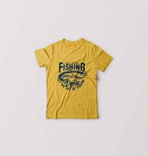 Load image into Gallery viewer, Fishing Kids T-Shirt for Boy/Girl-Golden Yellow-Ektarfa.online
