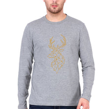 Load image into Gallery viewer, Deer Full Sleeves T-Shirt for Men-Grey Melange-Ektarfa.online
