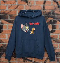 Load image into Gallery viewer, Tom and Jerry Unisex Hoodie for Men/Women-S(40 Inches)-Navy Blue-Ektarfa.online
