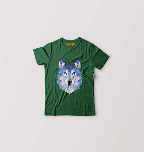 Wolf Kids T-Shirt for Boy/Girl-Dark Green-Ektarfa.online