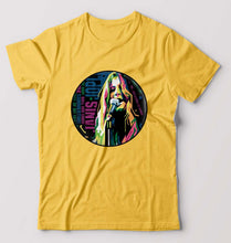 Load image into Gallery viewer, Janis Joplin T-Shirt for Men-Golden Yellow-Ektarfa.online
