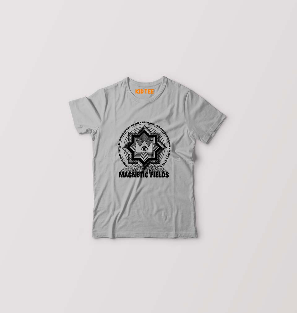 Magnetic fields Kids T-Shirt for Boy/Girl-0-1 Year(20 Inches)-Grey-Ektarfa.online