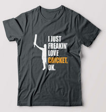 Load image into Gallery viewer, Love Cricket T-Shirt for Men-Steel Grey-Ektarfa.online
