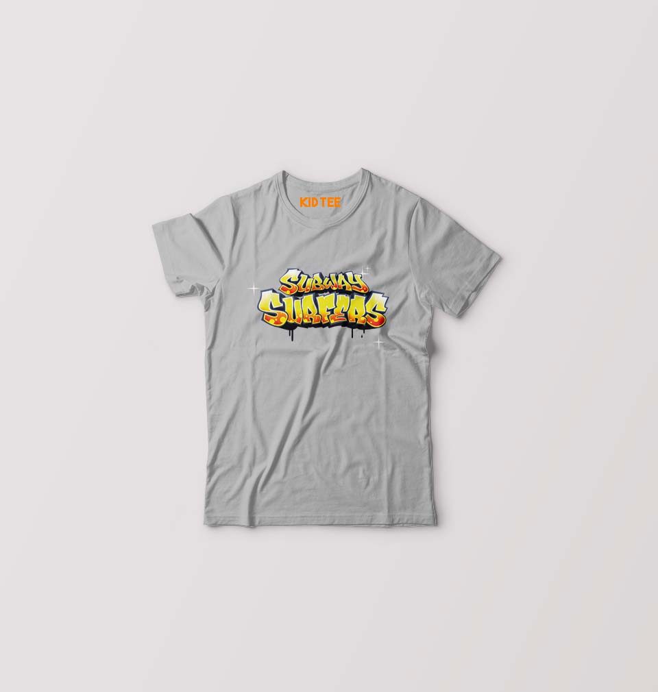 Subway Surfers Kids T-Shirt for Boy/Girl-0-1 Year(20 Inches)-Grey-Ektarfa.online