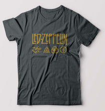 Load image into Gallery viewer, Led Zeppelin T-Shirt for Men-S(38 Inches)-Steel grey-Ektarfa.online
