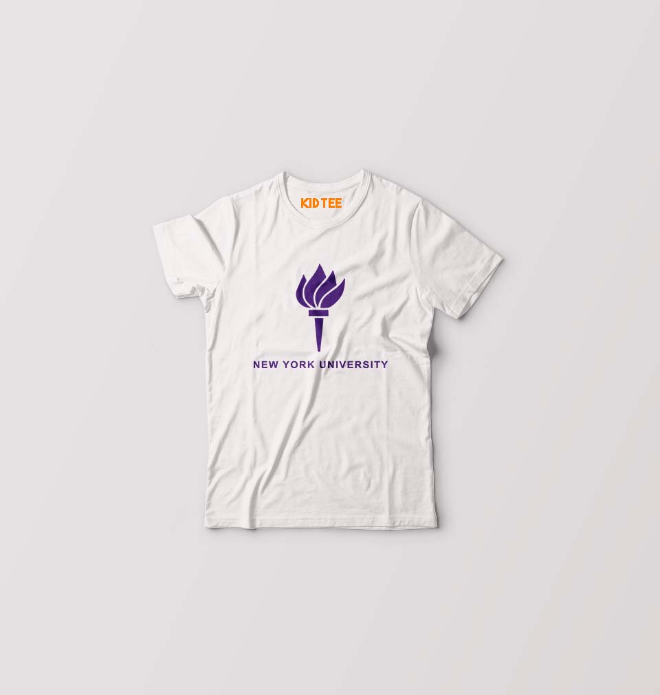 New York University Kids T-Shirt for Boy/Girl-White-Ektarfa.online