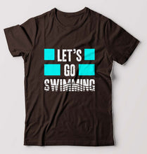Load image into Gallery viewer, Swimming T-Shirt for Men-Coffee Brown-Ektarfa.online
