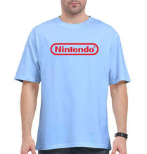 Load image into Gallery viewer, Nintendo Oversized T-Shirt for Men-Baby Blue-Ektarfa.online
