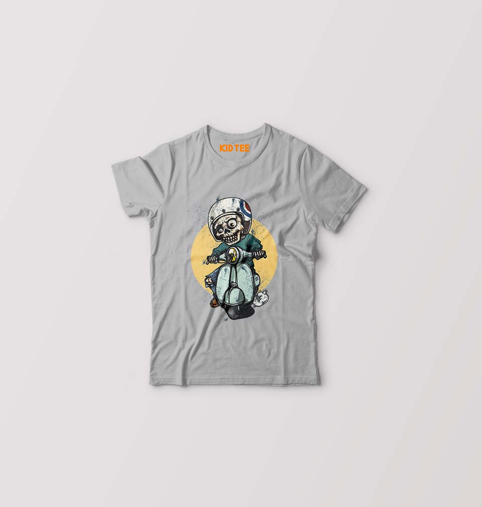 Skull Kids T-Shirt for Boy/Girl-Grey-Ektarfa.online