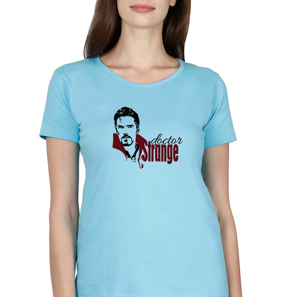 Doctor Strange Superhero T-Shirt for Women-XS(32 Inches)-SkyBlue-Ektarfa.online