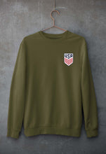 Load image into Gallery viewer, USA Football Unisex Sweatshirt for Men/Women-Olive Green-Ektarfa.online
