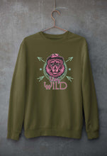 Load image into Gallery viewer, Stay Wild Unisex Sweatshirt for Men/Women-S(40 Inches)-Olive Green-Ektarfa.online
