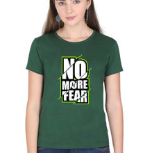 Load image into Gallery viewer, Fear T-Shirt for Women-XS(32 Inches)-Dark Green-Ektarfa.online
