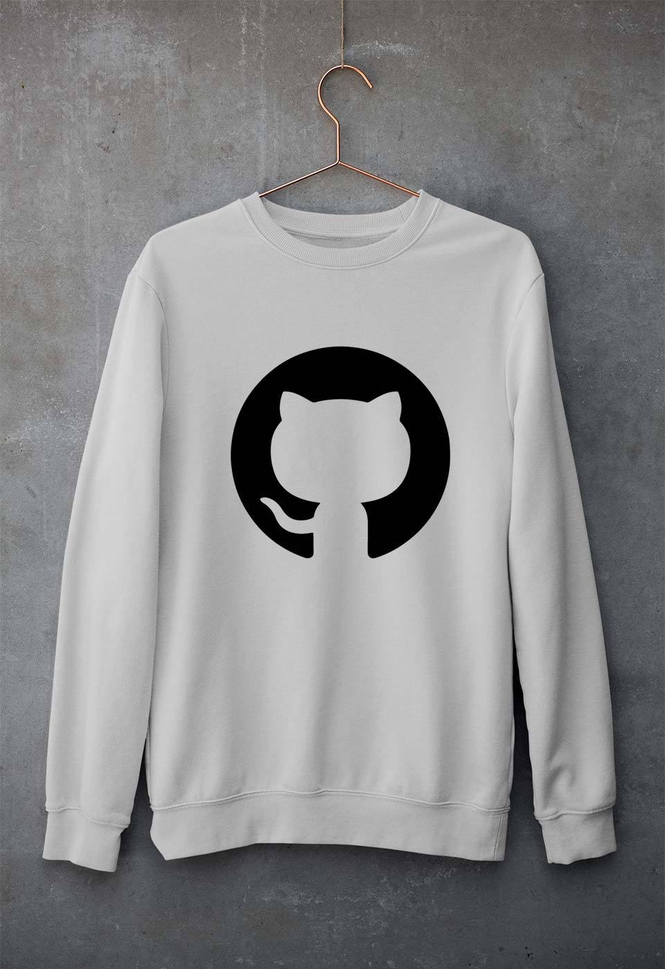 GitHub Unisex Sweatshirt for Men/Women-Grey Melange-Ektarfa.online