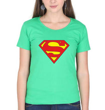 Load image into Gallery viewer, Superman T-Shirt for Women-XS(32 Inches)-flag green-Ektarfa.online

