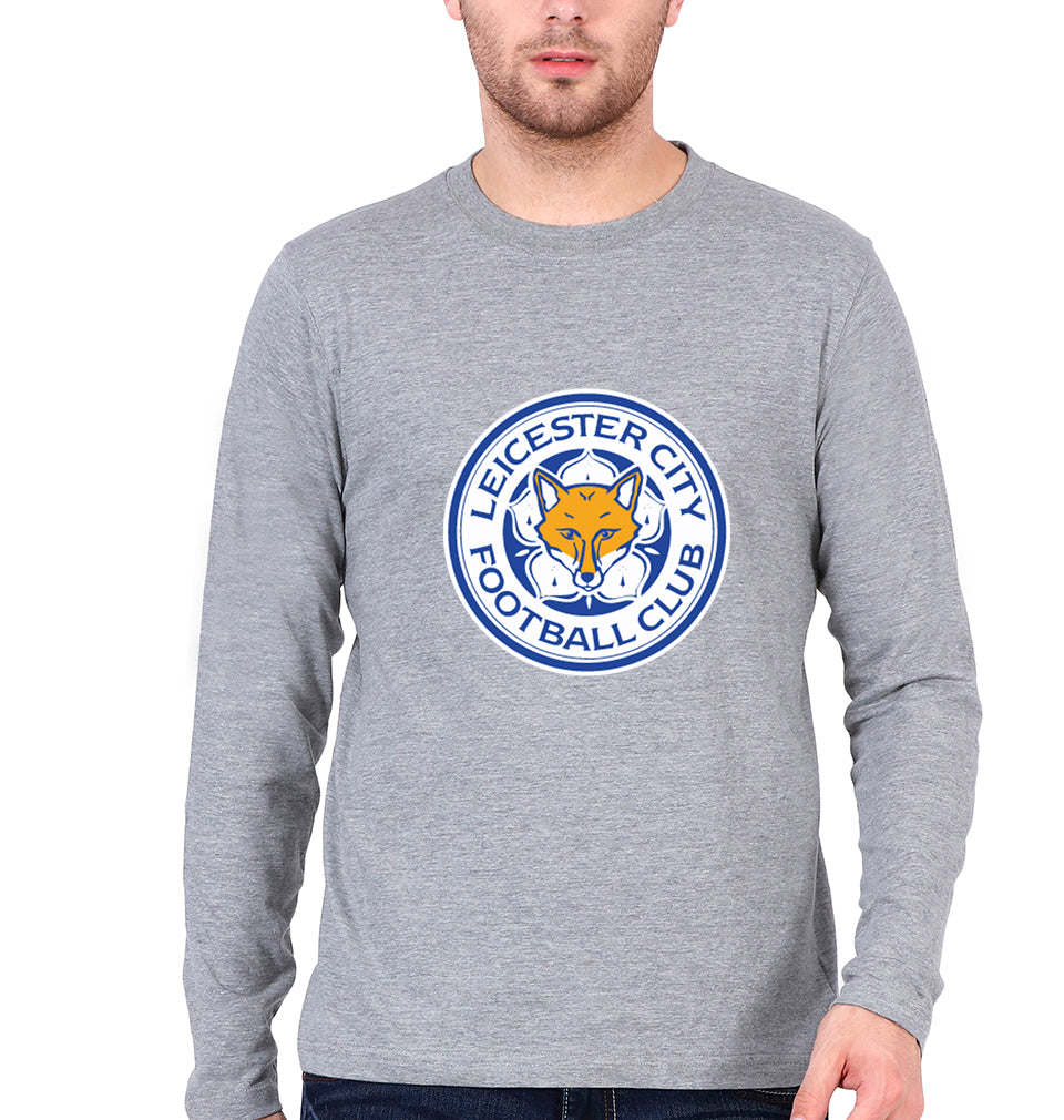 LEICESTER CITY Full Sleeves T-Shirt for Men-Grey Melange-Ektarfa.online
