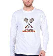 Load image into Gallery viewer, Badminton Full Sleeves T-Shirt for Men-White-Ektarfa.online
