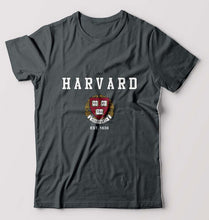 Load image into Gallery viewer, Harvard T-Shirt for Men-S(38 Inches)-Steel grey-Ektarfa.online
