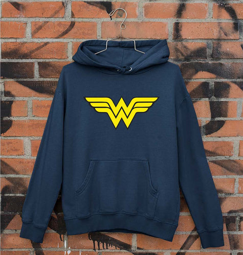 Wonder Woman Superhero Unisex Hoodie for Men/Women-S(40 Inches)-Navy Blue-Ektarfa.online