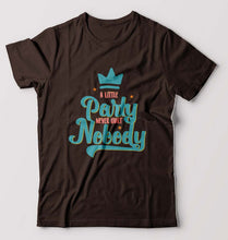 Load image into Gallery viewer, Party T-Shirt for Men-S(38 Inches)-Coffee Brown-Ektarfa.online
