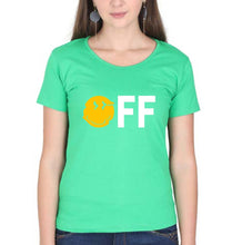 Load image into Gallery viewer, Emoji Off T-Shirt for Women-flag green-Ektarfa.online
