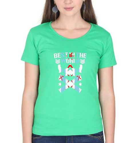 CM Punk T-Shirt for Women-Flag Green-Ektarfa.online