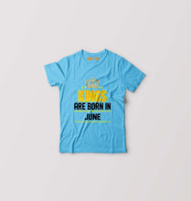 Load image into Gallery viewer, Kings Are Born In June Kids T-Shirt for Boy/Girl-Light blue-Ektarfa.online
