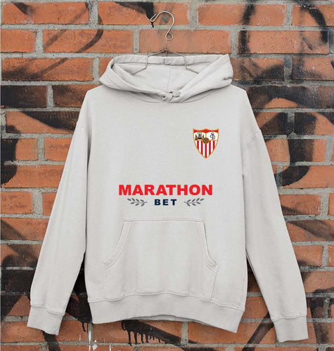 Sevilla FC 2021-22 Unisex Hoodie for Men/Women-Grey Melange-Ektarfa.online