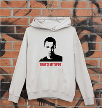 Load image into Gallery viewer, Sheldon Cooper That&#39;s My Spot Unisex Hoodie for Men/Women-S(40 Inches)-Grey Melange-Ektarfa.online
