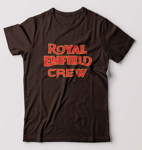 Royal Enfield Crew T-Shirt for Men-Coffee Brown-Ektarfa.online