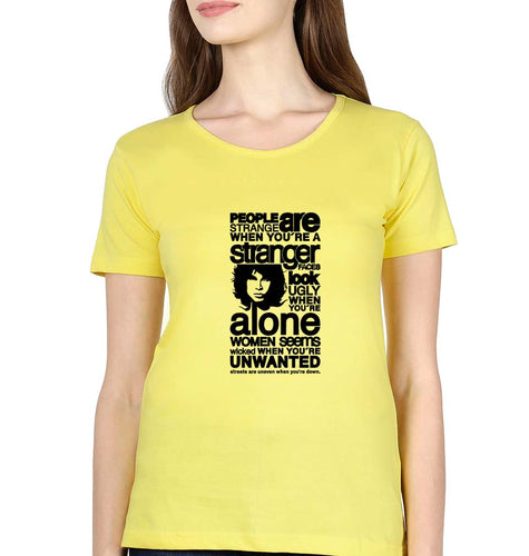 Jim Morrison T-Shirt for Women-Yellow-Ektarfa.online