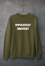 Load image into Gallery viewer, Impulsively Innocent Unisex Sweatshirt for Men/Women-S(40 Inches)-Olive Green-Ektarfa.online

