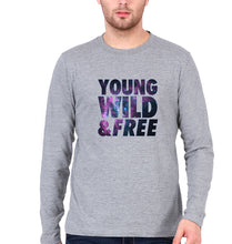 Load image into Gallery viewer, Young Wild Free Full Sleeves T-Shirt for Men-Grey Melange-Ektarfa.online
