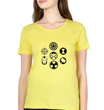 Load image into Gallery viewer, Marvel Superhero T-Shirt for Women-XS(32 Inches)-Yellow-Ektarfa.online
