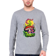 Load image into Gallery viewer, Trippy Psychedelic Weed Stoned Full Sleeves T-Shirt for Men-Grey Melange-Ektarfa.online
