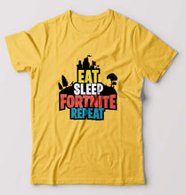 Load image into Gallery viewer, Fortnite T-Shirt for Men-S(38 Inches)-Golden Yellow-Ektarfa.online

